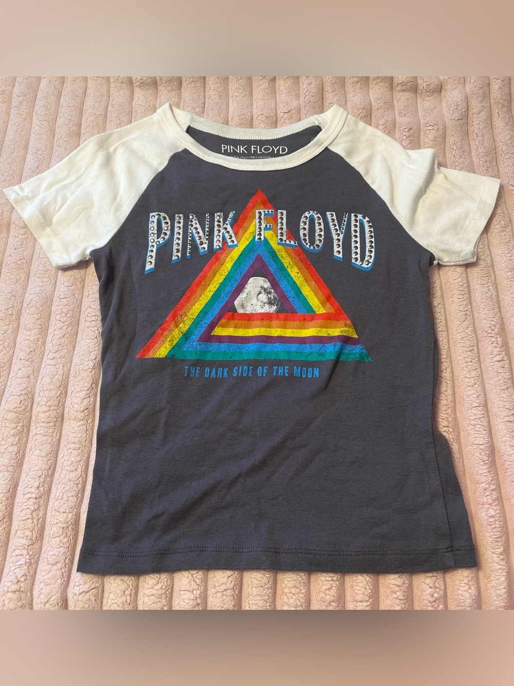 Pink Floyd Gray & White Baby Tee